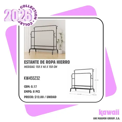 ESTANTE DE ROPA HIERRO