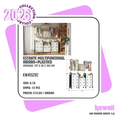 ESTANTE MULTIFUNCIONAL HIERRO+PLASTICO