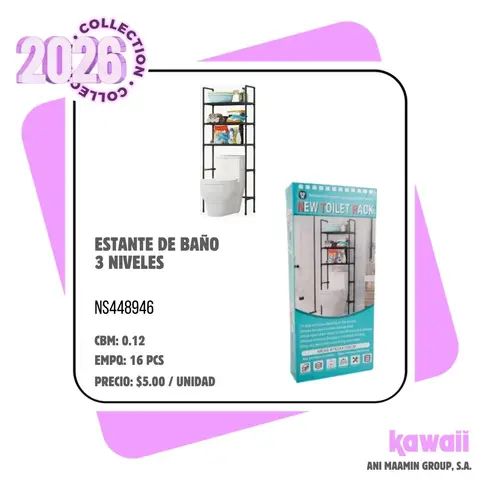 ESTANTE DE BAÑO 3 NIVELES