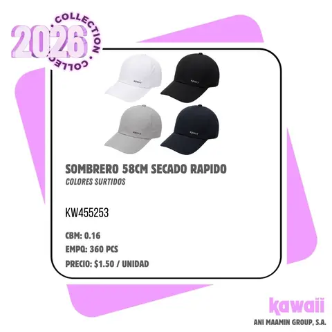 SOMBRERO 58CM SECADO RAPIDO