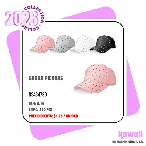 GORRA PIEDRAS