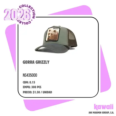 GORRA GRIZZLY