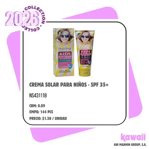 CREMA SOLAR PARA NIÑOS - SPF 35+
