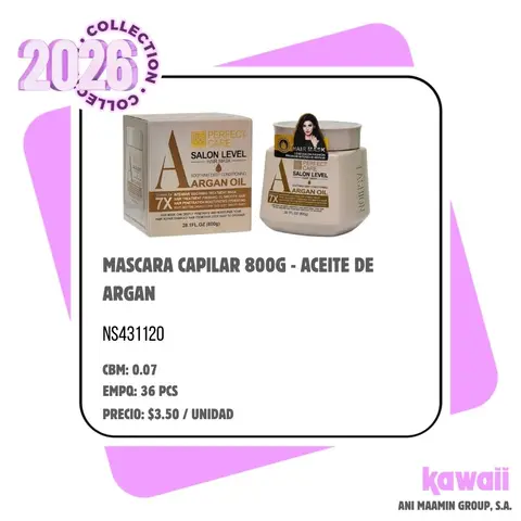 MASCARA CAPILAR 800G - ACEITE DE ARGAN