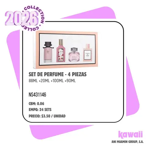 SET DE PERFUME - 4 PIEZAS