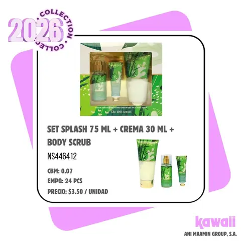 SET SPLASH 75 ML + CREMA 30 ML + BODY SCRUB