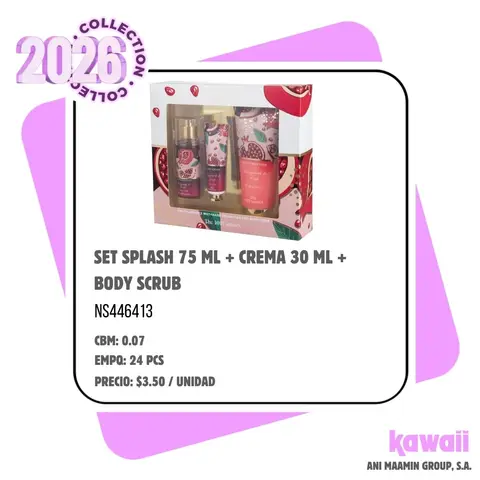 SET SPLASH 75 ML + CREMA 30 ML + BODY SCRUB