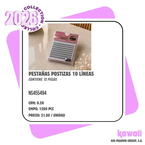 PESTAÑAS POSTIZAS 10 LÍNEAS