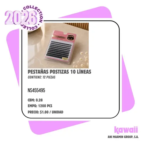 PESTAÑAS POSTIZAS 10 LÍNEAS