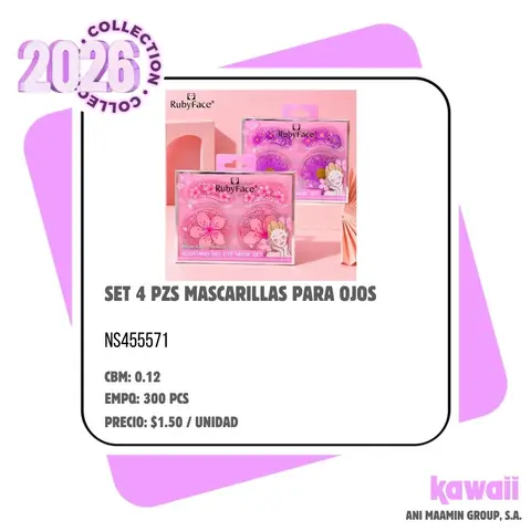 SET 4 PZS MASCARILLAS PARA OJOS