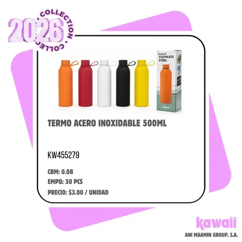 TERMO ACERO INOXIDABLE 500ML