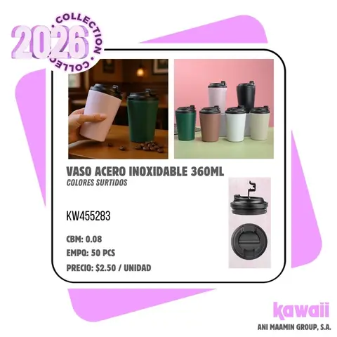 VASO ACERO INOXIDABLE 360ML