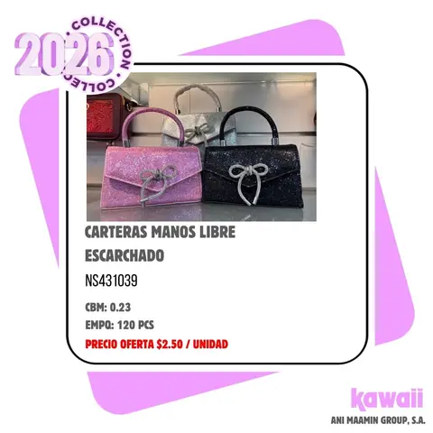 CARTERAS MANOS LIBRE ESCARCHADO
