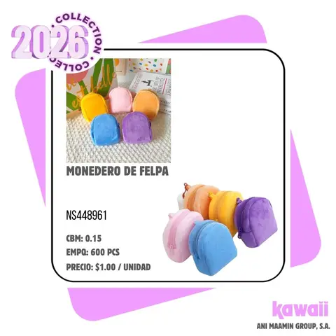 MONEDERO DE FELPA