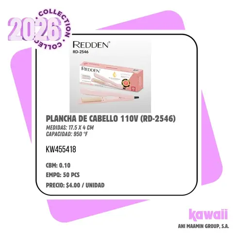 PLANCHA DE CABELLO 110V (RD-2546)