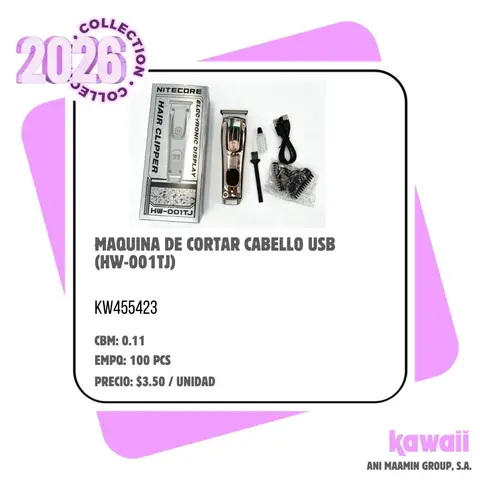 MAQUINA DE CORTAR CABELLO USB - (HW-001TJ)