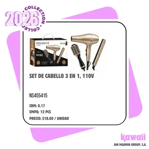 SET DE CABELLO 3 EN 1, 110V