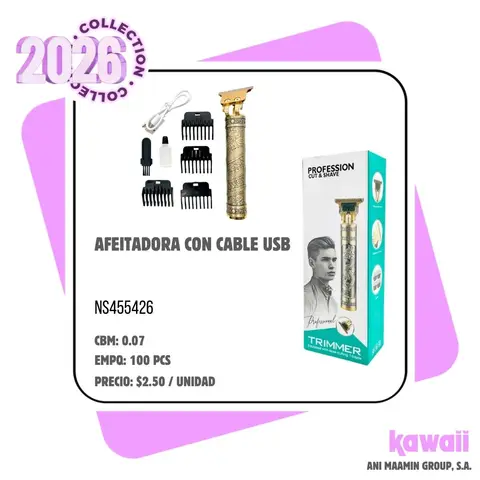 AFEITADORA CON CABLE USB