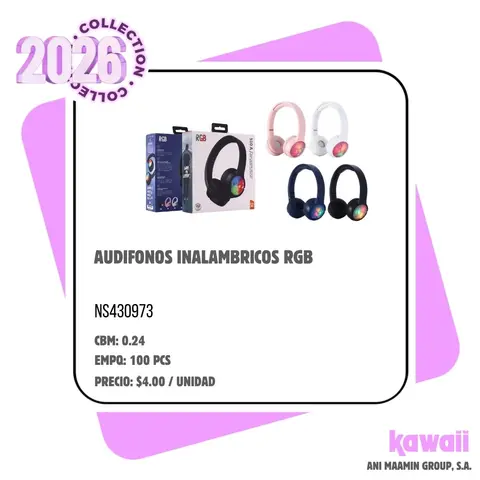 AUDIFONOS INALAMBRICOS RGB