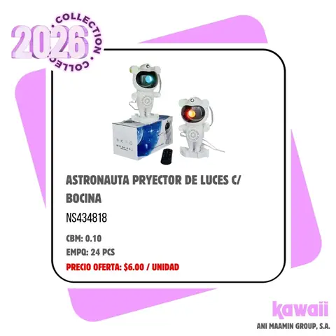 ASTRONAUTA PRYECTOR DE LUCES C/ BOCINA