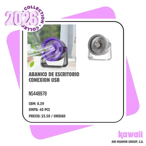 ABANICO DE ESCRITORIO CONEXION USB