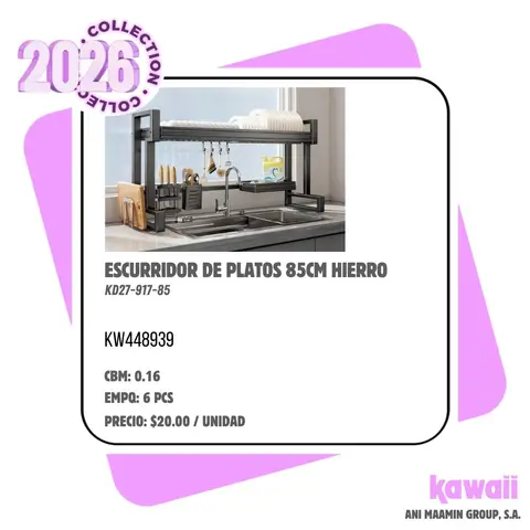 ESCURRIDOR DE PLATOS 85CM HIERRO