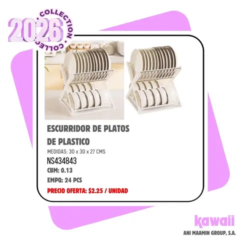 ESCURRIDOR DE PLATOS DE PLASTICO