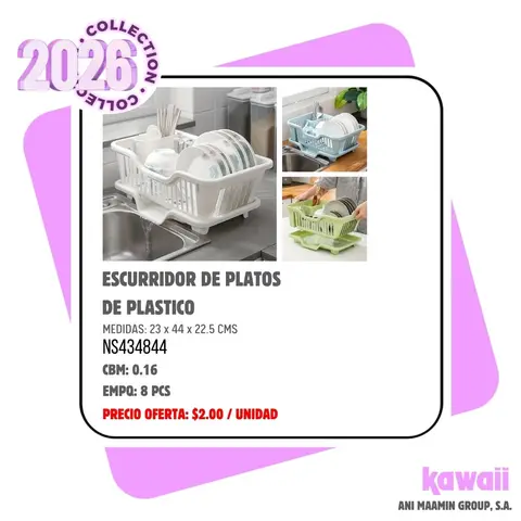 ESCURRIDOR DE PLATOS DE PLASTICO