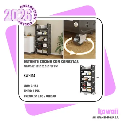 ESTANTE COCINA CON CANASTAS