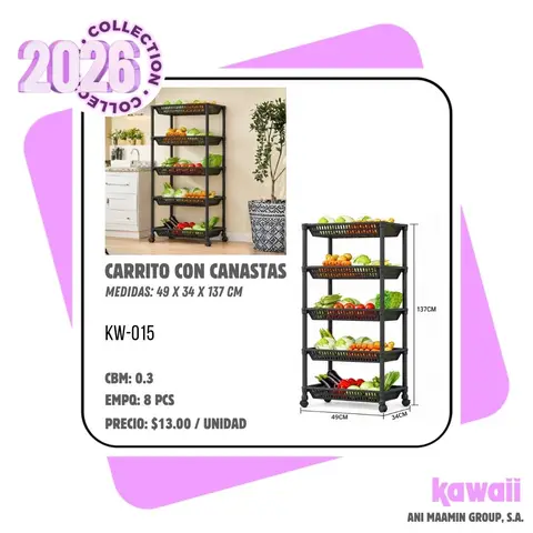 CARRITO CON CANASTAS