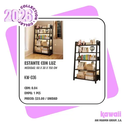 ESTANTE CON LUZ