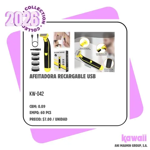 AFEITADORA RECARGABLE USB