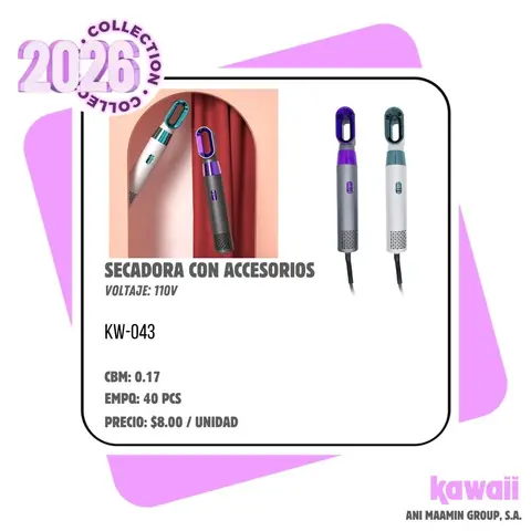 SECADORA CON ACCESORIOS