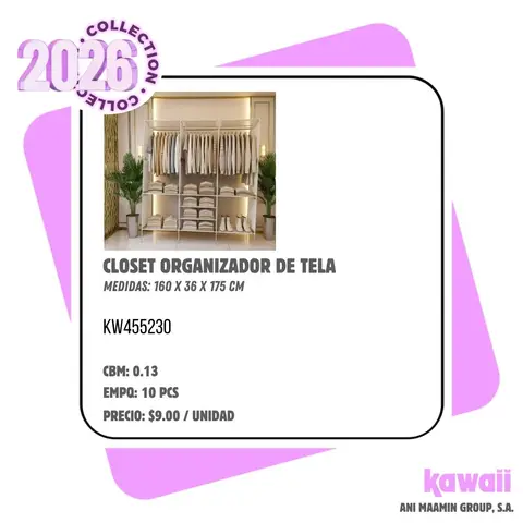 CLOSET ORGANIZADOR DE TELA