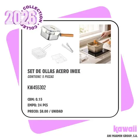 SET DE OLLAS ACERO INOX