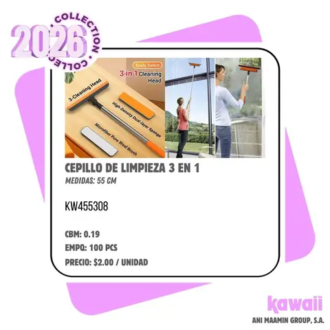 CEPILLO DE LIMPIEZA 3 EN 1