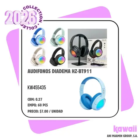 AUDIFONOS DIADEMA HZ-BT911
